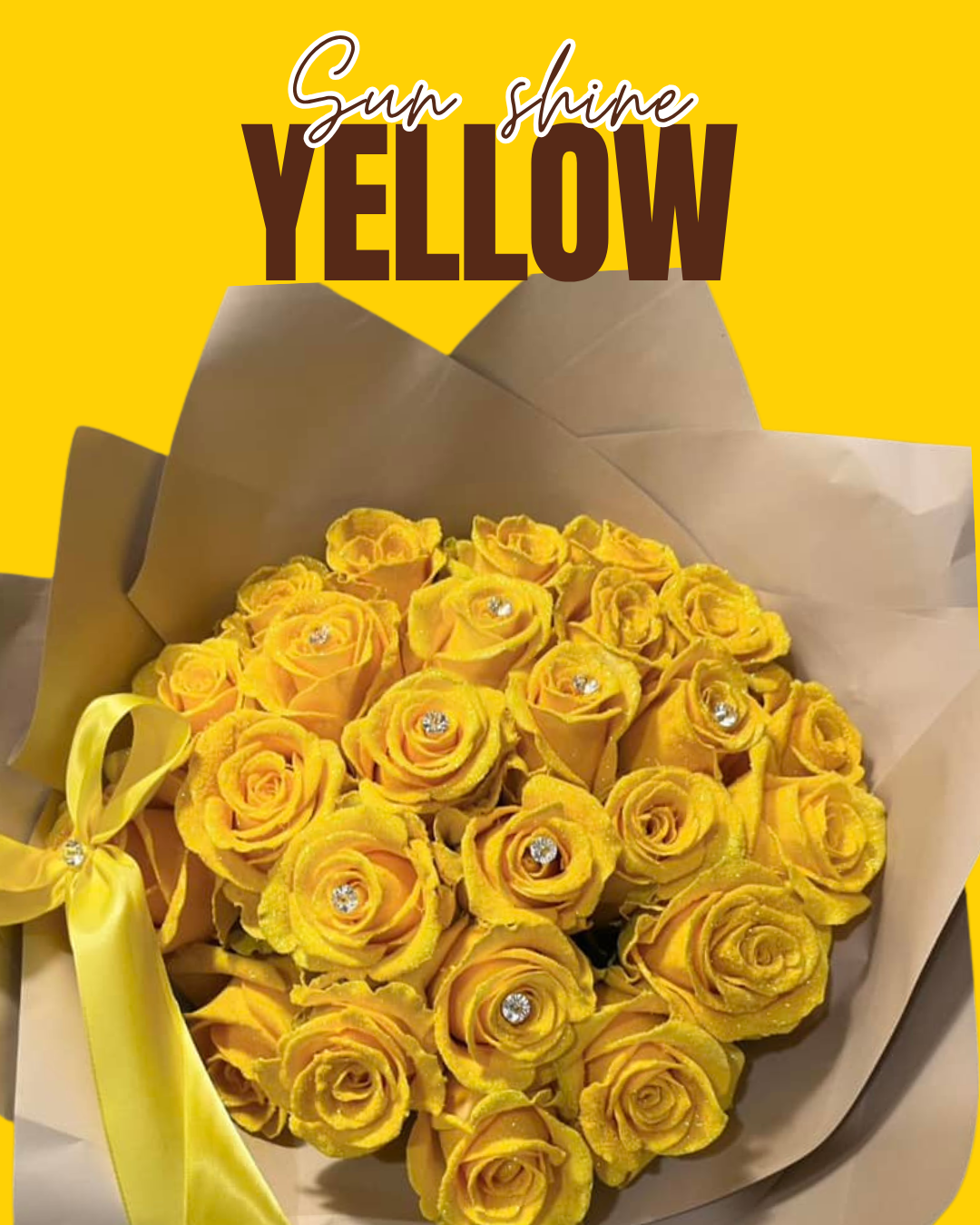 الورد الأصفر اللماع